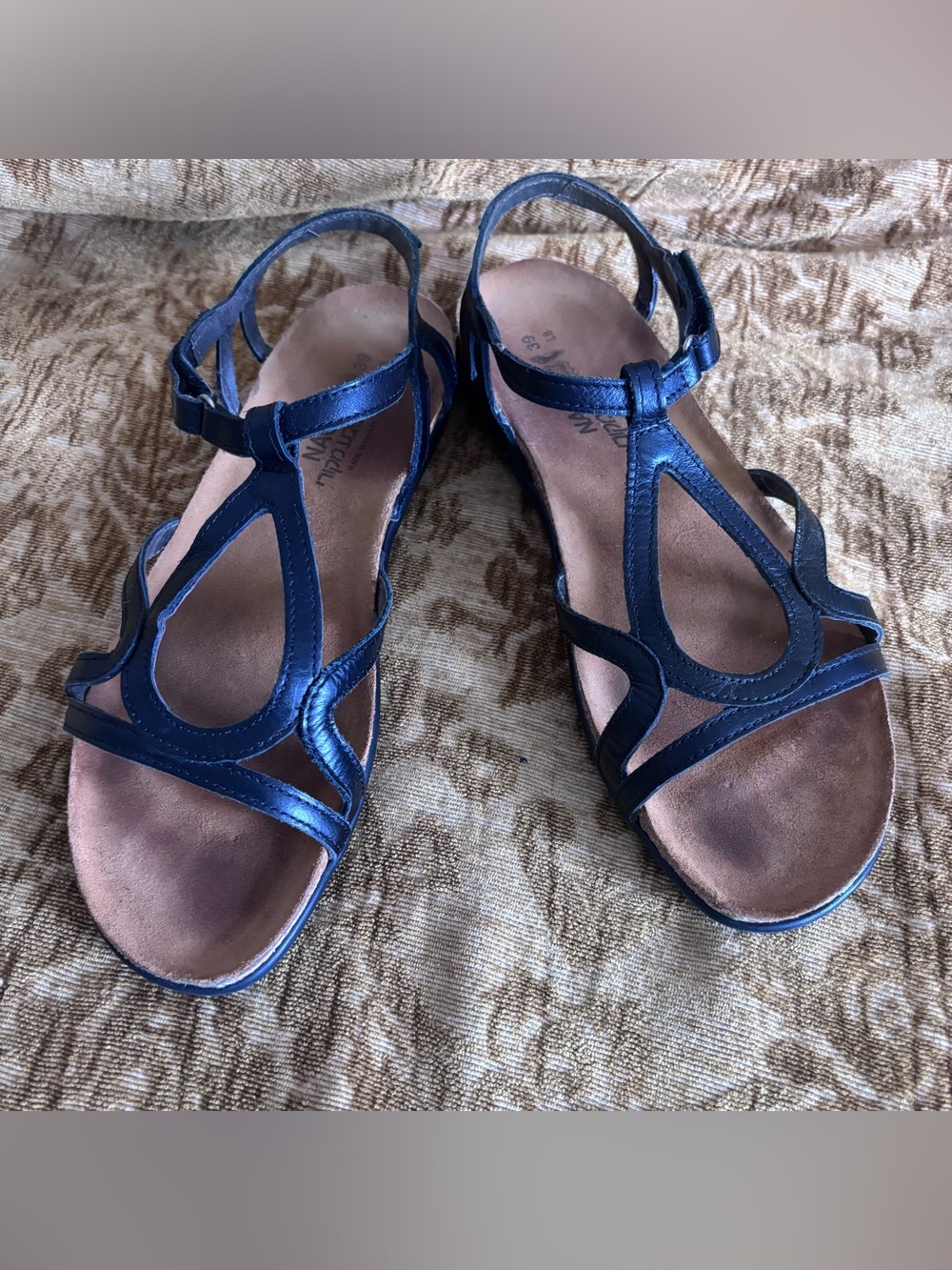 NAOT Footwear Women’s Dorith Sandal Size 39 Black Leather